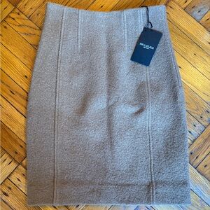 NWT M.M LaFleur Crosby Boucle Wool Skirt in Toffee size 0P